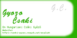 gyozo csaki business card